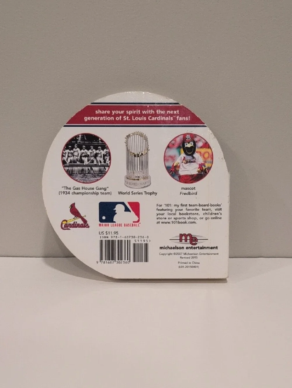 Cardinals 101 My First Team Board Book - Baseball White/Red MLB